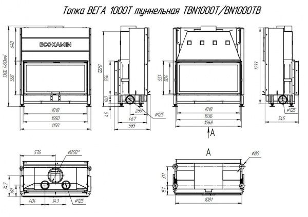 экокамин вега 1000 t фото