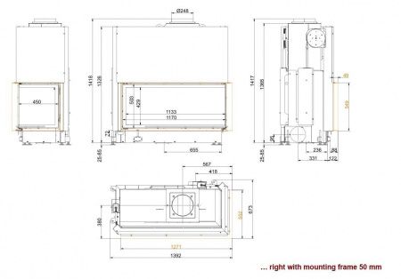 brunner architektur-kamin eck 53/121/50 r фото