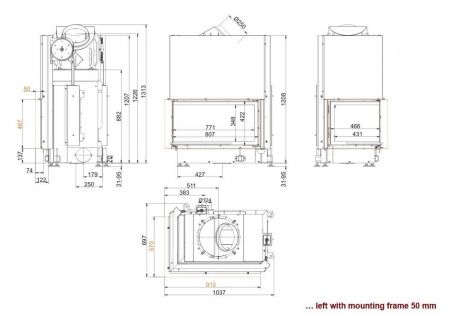 brunner eck-kamin 45/82/48 l фото