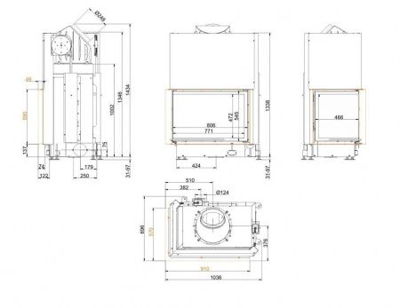 brunner eck-kamin 57/82/48 l фото